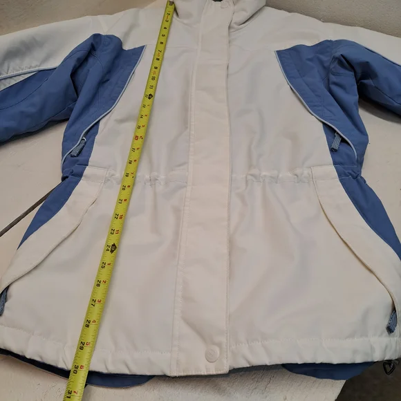 Columbia Women's Winter Coat White and Blue Jacket Size Large. - Picture 6 of 12